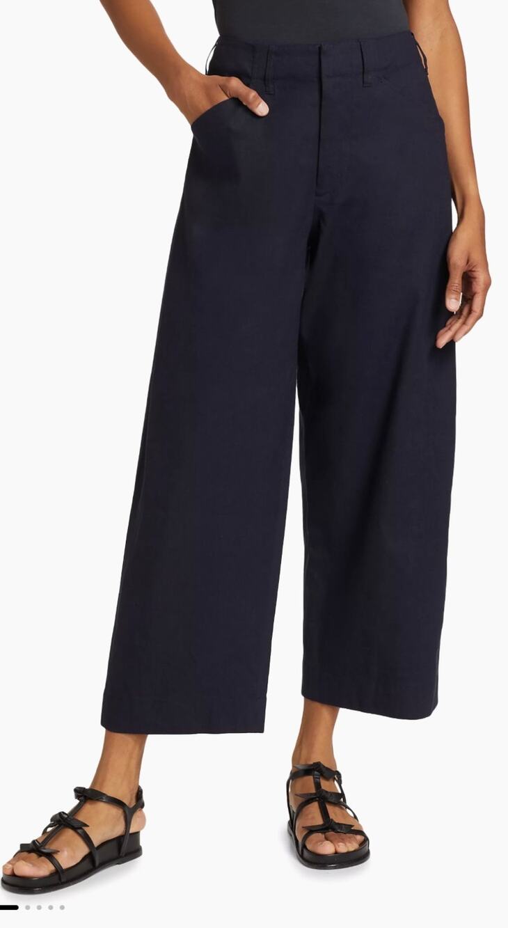 rag & bone Banks Linen-Blend Pants wide leg color salute size 12